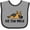 Heather and Black, variant on Inktastic Napping Dis Tew Much German Shepherd Boys or Girls Baby Bib