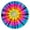 Rainbow Tie Dye-3, variant on Rainbow Tie Dye Wave Pattern Round Fitted Tablecloth with Elastic Edge,Dining Table Cover Waterproof,Outdoor Round Tablecloth for Camping,Dining,Indoor and Outdoor