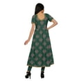 thumbnail image 4 of Moomaya Printed Indian Top Long Kurti Dress Cotton Tunic Dresses For Women, 4 of 6