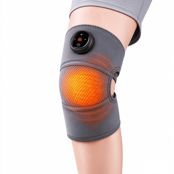 Heated Knee Massager 1 Pack with Vibration and Heat Wrap for Muscle Relaxation