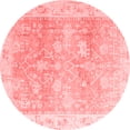 thumbnail image 1 of Ahgly Company Machine Washable Indoor Round Oriental Red Traditional Area Rugs, 3' Round, 1 of 4