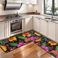 thumbnail image 3 of Kitchen Rugs Sets Of 2,Pioneer Flower Floral Print Pattern Anti Fatigue Kitchen Mat Rugs Non Slip Washable,Decorative Kitchen Floor Mats for Kitchen,Sink,Laundry,17"x47"+17"x47", 3 of 5