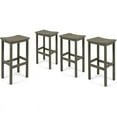 thumbnail image 3 of Noble House Caribbean Outdoor 30" Grey Acacia Wood Barstools (Set of 4), 3 of 19
