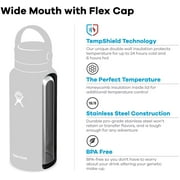 Hydro Flask Water Bottle - Stainless Steel & Vacuum Insulated - Wide Mouth 2.0 with Straw Lid - 20 oz, Hibiscus