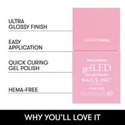 Nails.INC x Sensationail GelLED Gel Nail Polish, Enjoy Every Moment, Bright White, 0.33 fl oz