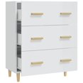 thumbnail image 3 of vidaXL Sideboard High Gloss White 70x34x90 cm Engineered Wood, 3 of 5