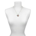 thumbnail image 3 of Delight Jewelry Silvertone Large Orange Fall Leaf Gymnastics Mom Ring Charm Necklace, 18", 3 of 4