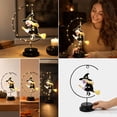 thumbnail image 6 of Halloween Wrought Iron Witch Shaped Light Ornament, Classic Spooky Silhouette Warm LED Lamp, Durable Plastic Tabletop Windowsill Bar Shop Display Decor, Festive Party Prop Gift for Home Layout, 6 of 6