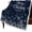 Blue, White, variant on Fleece Sherpa Bed Blankets, Navy Blue Christmas Microfiber Plush Flannel Throw Blanket, White Xmas Snowflake Winter Soft Reversible Picnic Blanket for Camping Travel Home Decor Gifts 50"x60"