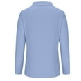 thumbnail image 6 of Royisotas Casual Tops for Women Winter Long Sleeve Knit Striped Womens Button Down Blouse Fitted Soft Collared Blue Button up Shirts, 6 of 9