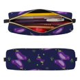 thumbnail image 2 of Disketp Eggplant Estuche de Lápices de Cuero con Cierre, Estuche Compacto para Papelería, Bolígrafos y Accesorios Pequeños, 2 of 7