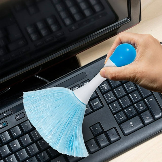 Estbridge Mini Feather Dusters for Cleaning Small Microfiber Delicate Duster Laptop Computer Keyboard Electrostatic Cleaning Duster Washable Screen Static Dusting Wand