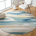 thumbnail image 2 of SAFAVIEH Skyler Ilija Abstract Area Rug, Beige/Navy, 8' x 8' Round, 2 of 7