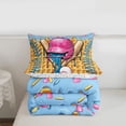 thumbnail image 5 of Erosebridal Multicolor Baseball Cream Twin Comforter Sets,Kids Sport Ball Games Bedding Set For Girls,Reversible,2pcs, 5 of 7