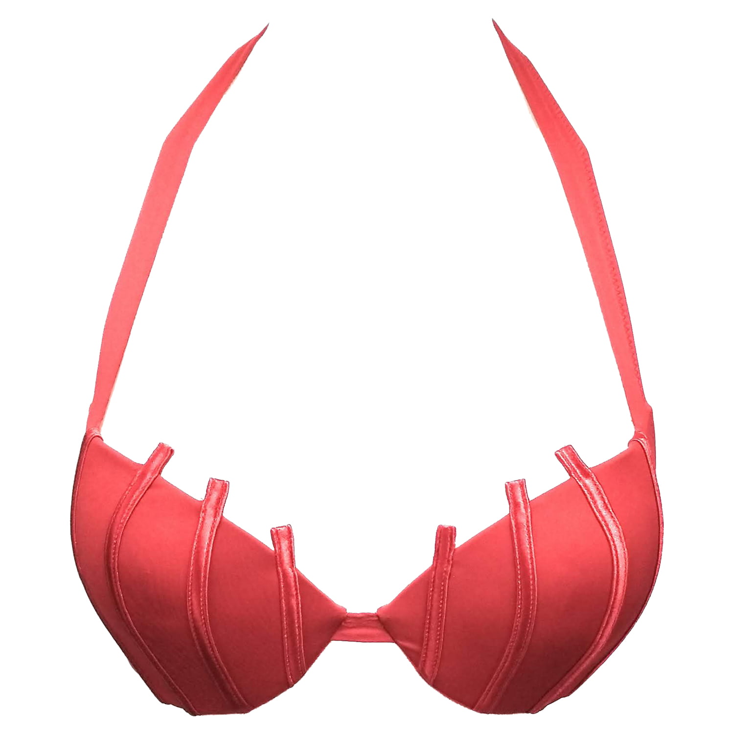La Perla Graphique Couture Red Push Up Halter Bikini Top Womens Style ...