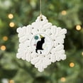 thumbnail image 3 of CafePress - Chat Noir New Years Party Count - Snowflake Ornament, 3 of 3