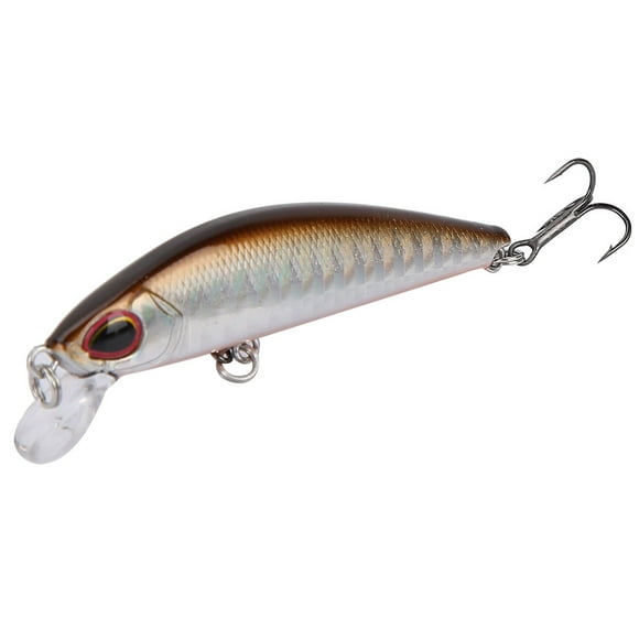 FYBTO 68mm Plastic Fishing Lures Floating Sinking Minnow Baits With Metal Treble Hook (B)-090401