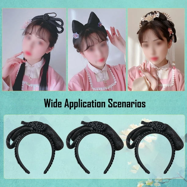 SOIMISS Venda Cabello Cierre De Pelo Diadema De Cosplay De Halloween Diadema Estilo Chino Cabello Hermoso Tiara De Princesa Diadema De Princesa China Ropa Chicme Bebé Horquilla Tela