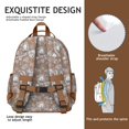 thumbnail image 5 of Hedgehog Mushroom Leaves Pattern Backpack for School,Cute School Bag,Schoolbag with Adjustable Shoulder Straps & Padded Back,15.25"x11.5"x5.25", 5 of 6