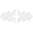 thumbnail image 2 of 40"W x 26 5/8"H x 6"ID x 12 1/2"C x 1"P Zoe Architectural Grade PVC Contemporary Ceiling Medallion, Two Piece, 2 of 11