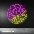 thumbnail image 2 of Glowneon Good Vibes Neon Sign, Handmade Good Vibes Led Sign, Good Vibes Led Light, Good Vibes Neon, 2 of 4