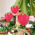 thumbnail image 4 of 1 Pack 11.7 Inch Strawberry Paper Lanterns, 3D Fruit Shaped Hanging Decorations for Birthday Parties, Baby Showers, Weddings, Reusable Rice Paper Garden Decor, 4 of 8
