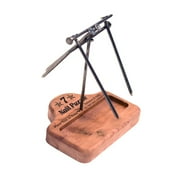 7 Nail Balance Puzzle Wood Block Game Pocket Brain Teaser IQ Magic Trick Gravity Toy