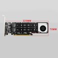 thumbnail image 3 of Tarjeta de transferencia jixopn NVME Raid PCI-E4.0X16 de 4 discos de doble cara para 2230/2242/2260/2280 mm, 3 of 8