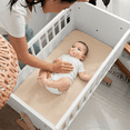 thumbnail image 4 of Comfy Cubs Muslin Fitted Bassinet Crib Sheet, Extra Soft 100% Muslin Cotton - 2 Pack, Fern and Cream, 4 of 7
