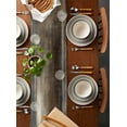 thumbnail image 2 of Abstract Brown Table Runner-Cotton Linen- 48 Inch Holiday Dresser Scarves, Modern Graffiti Art Neutral Textured Tablerunner for Kitchen Coffee/Dining Bedroom Home Living Room Dinner Scarf Décor 13x48, 2 of 9