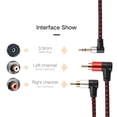 thumbnail image 2 of Cable divisor AUX Y de ángulo recto, cable adaptador estéreo que ahorra espacio, línea AUX de Audio Tmvgtek Para estrenar, 2 of 9