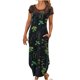 thumbnail image 1 of Vestidos estampados florales de manga corta con empalme de malla de cuello redondo informal de verano para mujer Fridja bnh3460, 1 of 9