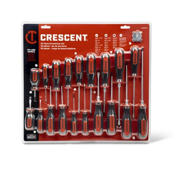 Juego de destornilladores Crescent CSDS20PCSET, 20 piezas, surtidos