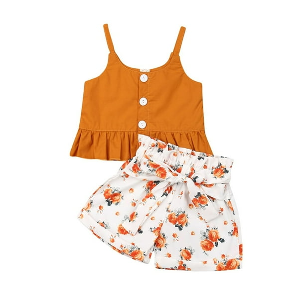 Wangscanis Summer Baby Kids Girls Toddler Tank Top Vest Shorts Pants Outfits Clothes Set Other