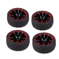 thumbnail image 1 of Fosa RC Racing Car Tires, RC Car Tires,4pcs/set Tires Rubber Tyre Racing Off-Road Vehicle Wheel Rim for RC 1:10 Car Part, 1 of 8