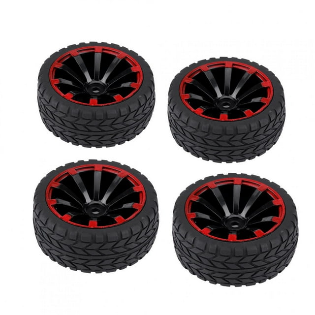 Fosa RC Racing Car Tires, RC Car Tires,4pcs/set Tires Rubber Tyre Racing Off-Road Vehicle Wheel Rim for RC 1:10 Car Part