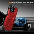 thumbnail image 5 of Designed for Motorola Moto G Stylus 5G 2023 Armor Case with Camera Cover Stand, Shockproof Protection Compatible with MagSafe Rugged Case Cover, Support Car Magnetic Holder - Red, 5 of 7