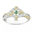 thumbnail image 5 of EOEMY 925 Sterling Silver Rings Cross Zircon Ring Women Romantic Fashion Jewelry 6-10-6, 5 of 6