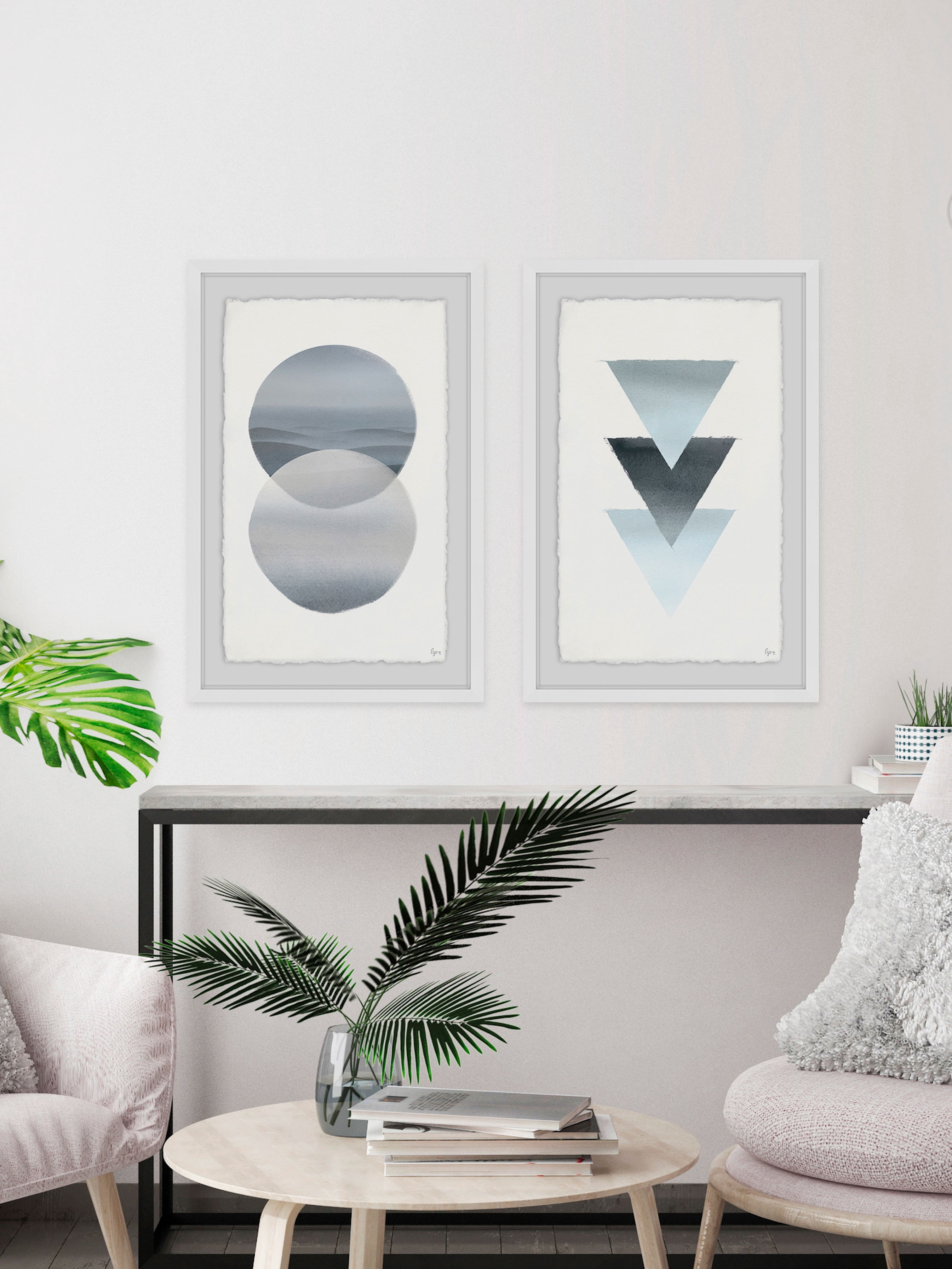 Dark Meets Light Diptych, Art Prints, 16.00" x 1.50"