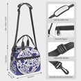 thumbnail image 2 of Naloa Blue And White Porcelain Pattern Print Lunch Bag for Women & Men Insulated Lunch Box or Cooler Lunch Tote Bags for Work, Travel, Outdoor, 2 of 5