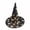 1-Gold4102, variant on XIAOCHA Womens Printed Witch Hat Halloween Wide‑Brim Wizard Hat Party Headwear,Silver