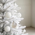 thumbnail image 4 of 35‑Pack Christmas Ornaments Set, Christmas Tree Balls with Gold Glitter, Star and Bow Hanging Decorations, Shatterproof Holiday Ornaments for Tree, Wreath and Home Decor(Assorted, White), 4 of 6
