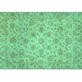 thumbnail image 1 of Ahgly Company Machine Washable Indoor Rectangle Abstract Turquoise Blue Modern Area Rugs, 3' x 5', 1 of 4