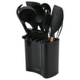 thumbnail image 2 of Dekaim Batterie de Cuisine de Pique-Nique, 13pcs Batterie de Cuisine de Camping résistant à la Chaleur Manche en Bois sans Odeur Noir kit de Batterie de Cuisine de Pique-Nique avec boîte de Rangement, 2 of 14