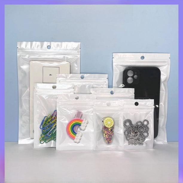 Bolsa con autosellado Bolsa de hueso con película de perla Bolsa de joyería translúcida Bolsa de plástico sellada para aparejos de pesca Bolsa de embalaje para fundas de teléfonos móviles
