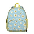 thumbnail image 1 of Retro Daisy Print Ergonomic Backpack - Waterproof Student Bag with Adjustable Straps & Side Pockets (Summer, Spring, Wildflower), 1 of 5
