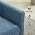 thumbnail image 3 of Tynzuro Set of 2 Mid-Century Swivel Accent Chairs with Pillow for Living Room, Chenille, Blue, 3 of 8