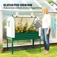 thumbnail image 5 of Outsunny Galvanised Raised Garden Bed with Greenhouse Cover, Metal Elevated Garden Bed with Bed Liner and Bottom Shelf, Green, 5 of 9