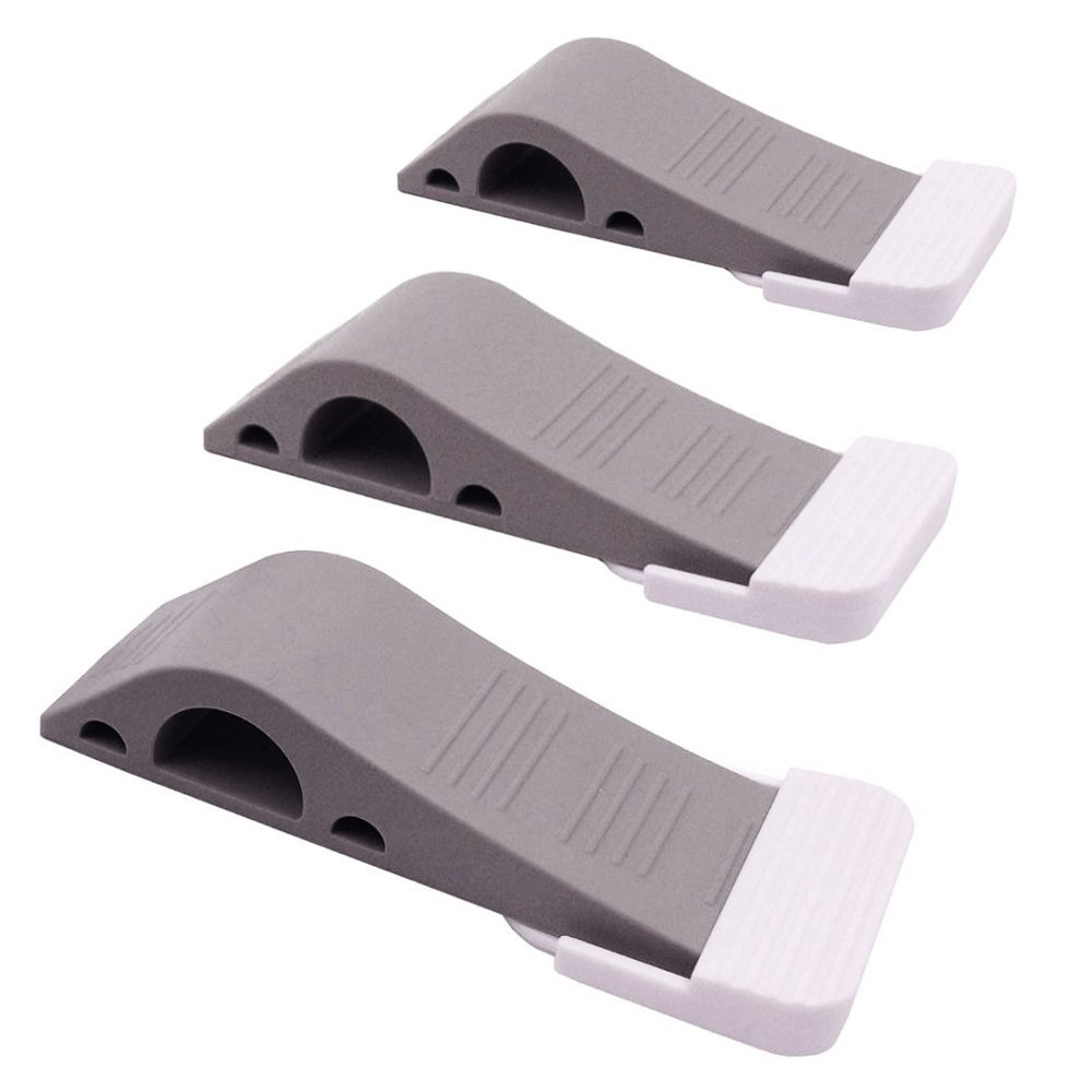 Simple Living, 3pack, Premium Rubber Door stopper with 3 Holders