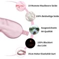 thumbnail image 4 of Cyantibetain-Máscara de nocheSueñoSedaOjosPuroNaturalSeda de moreraParche en el ojoPara dormirDiademaSuaveCómodoApagónMujer/Hombre (Rosa), 4 of 5